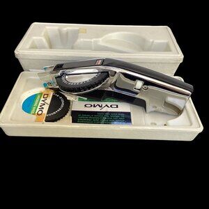 Vintage Dymo Labeling Kit With Handheld Label Maker In Original Case